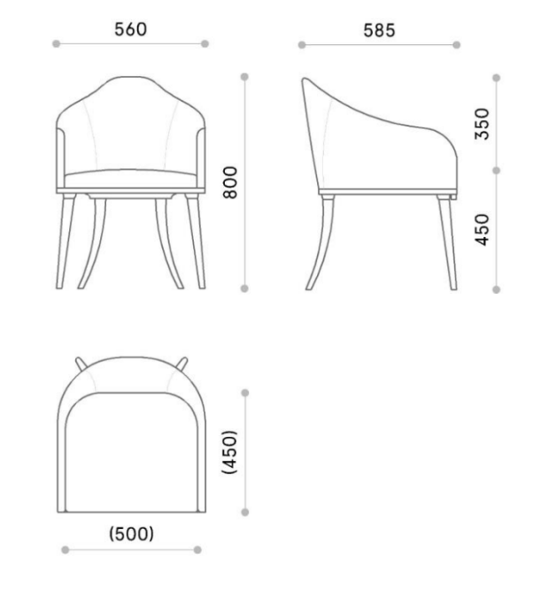 sine dining chair
